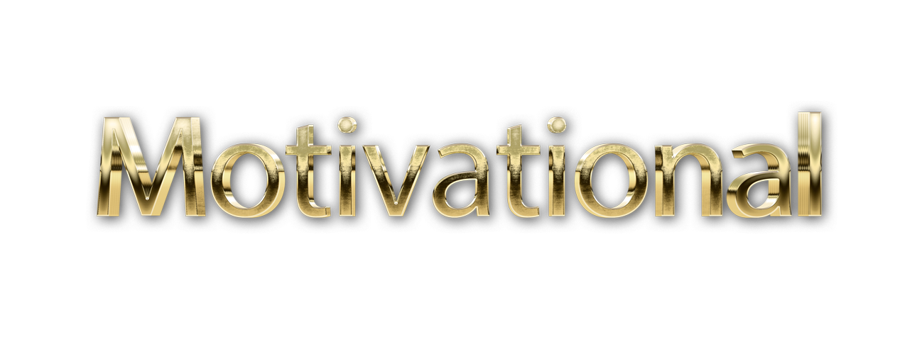 3D WORD MOTIVATIONAL gold text effects art typography PNG images free